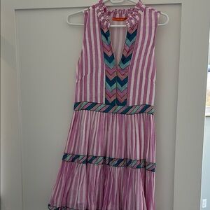Oliphant Pink and Blue Mini Dress